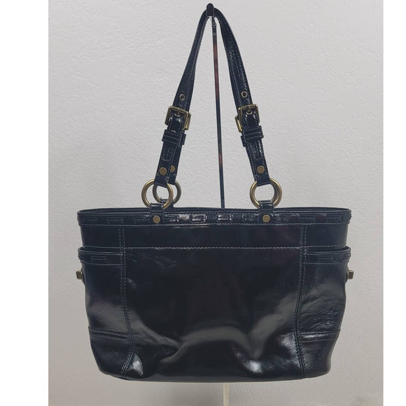 COACH Black Patent Leather Tote  F0773-11500 - Picture 3 of 8